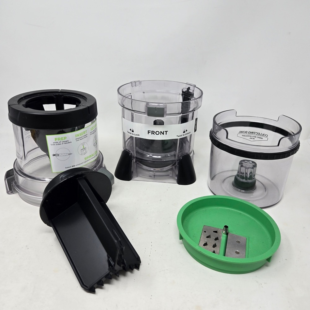 Ninja Precision Processor Spiralizer Attachment Set Clear Black Green